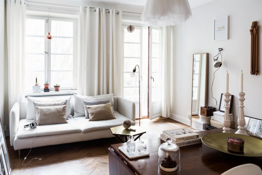 Шторы в стиле Сканди для гостиной