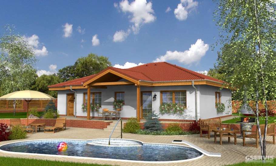 Дом бунгало в стиле Модерн