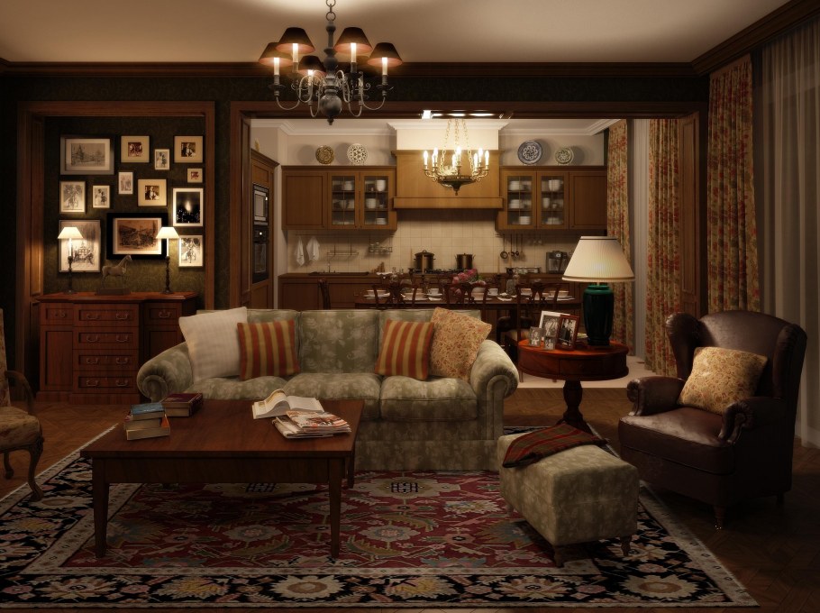 Интерьер спальни в георгианском стиле