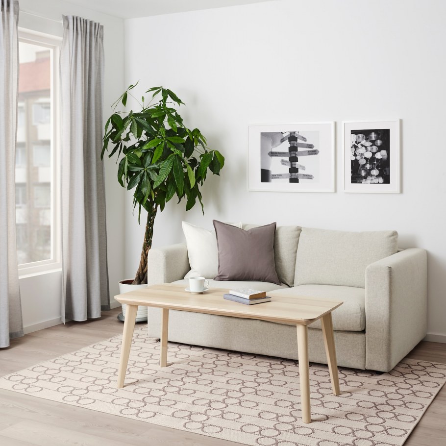 Риндсхольм ковер безворсовый, бежевый, 160x230 см