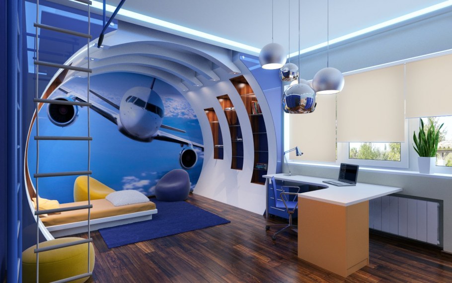 Комната в стиле самолетов