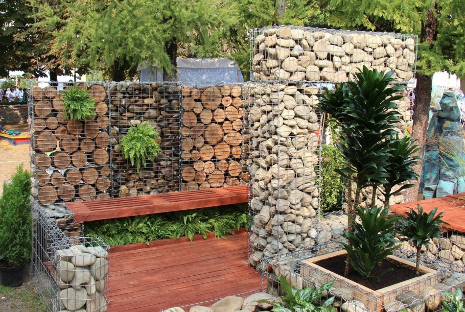 Рокарий с габионами