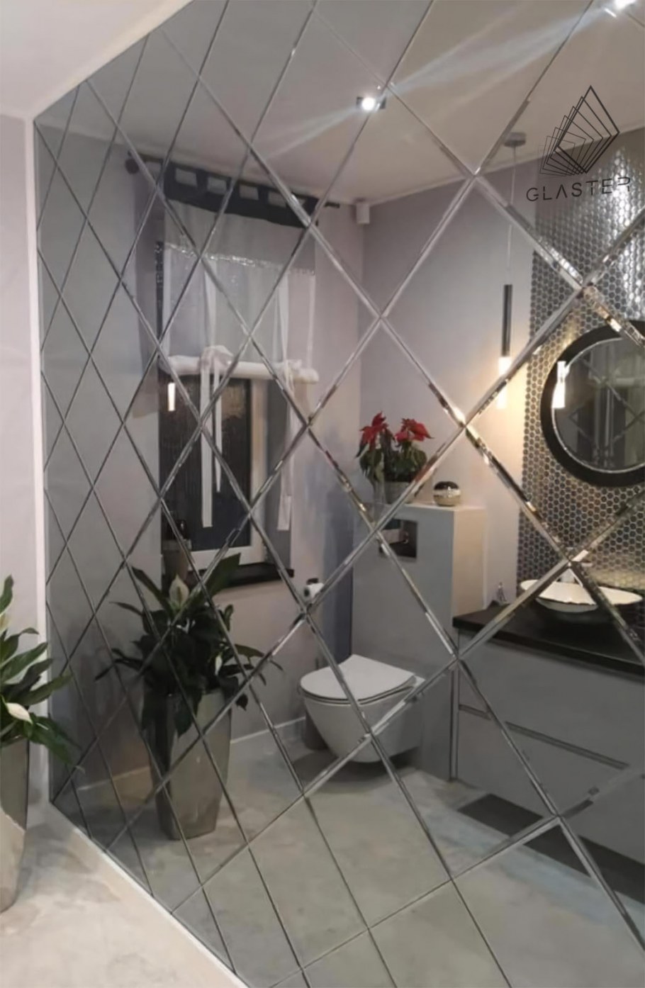 Фартук для классической кухни из зеркала