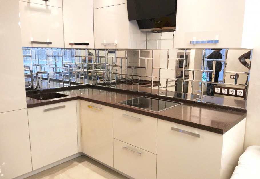 Металлическая мозаика на фартук