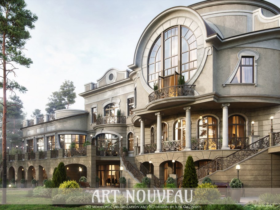Коттедж в стиле ар нуво