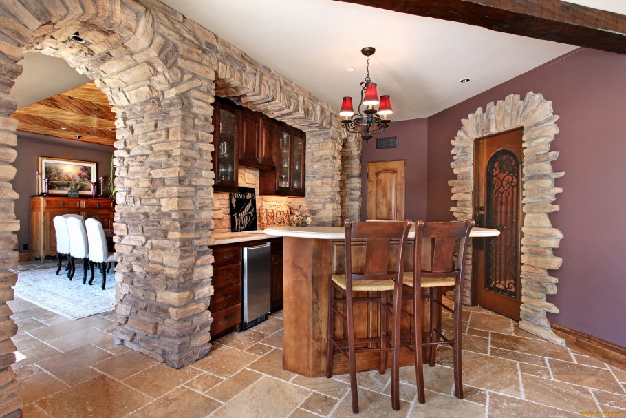 Отделка в коттедже стиль бар