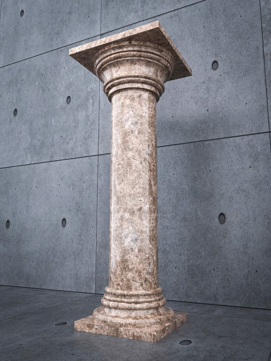 Черные колонны из металла