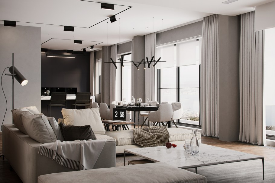 Домашние интерьеры в строгом стиле