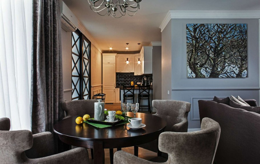 Кухня гостиная интерьер