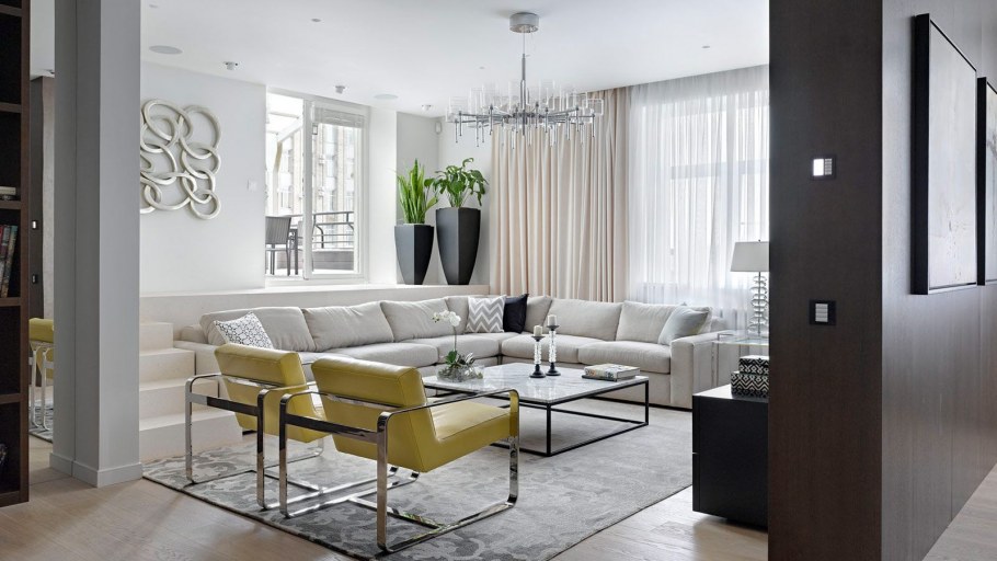 Столовая-гостиная в стиле Контемпорари