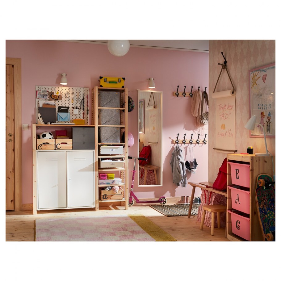 Ивар икеа в прихожей