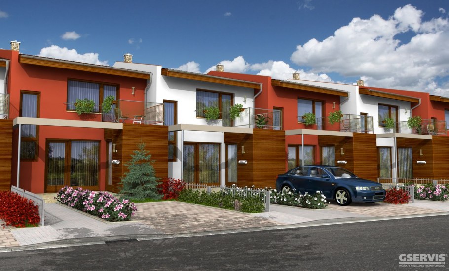 Красивые фасады таунхаусов