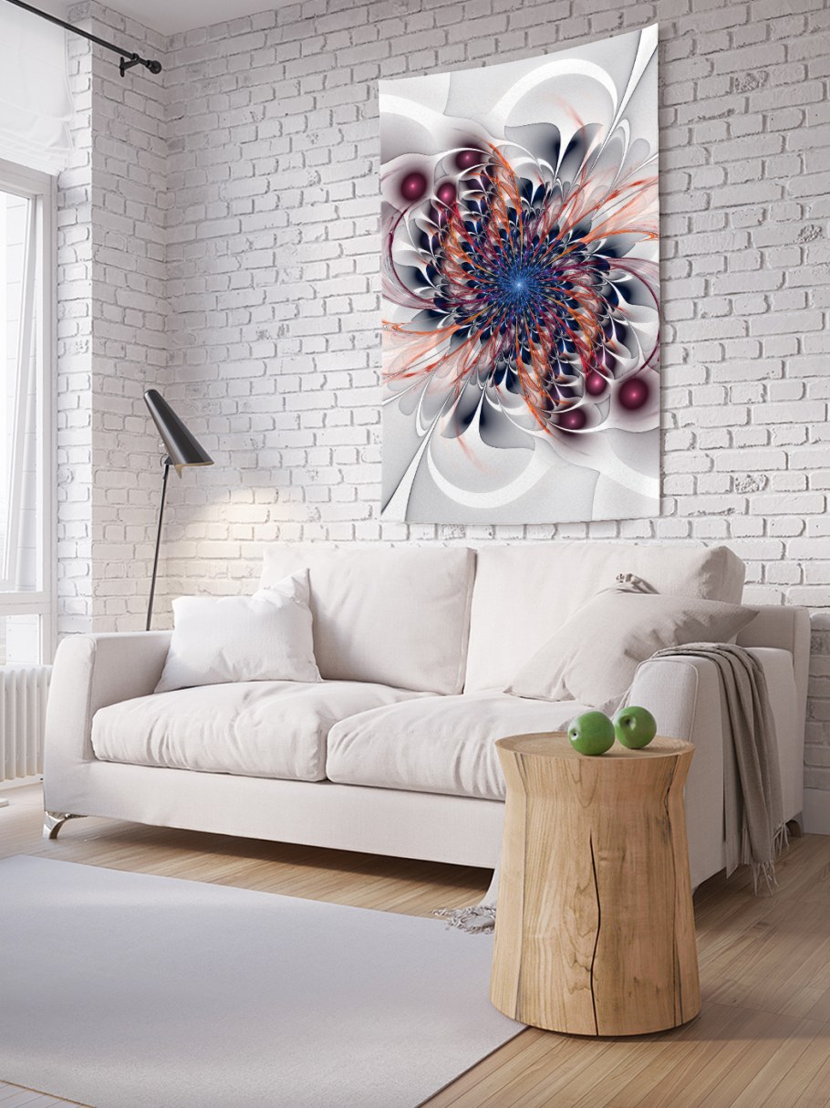 Абстрактные фотообои в интерьере