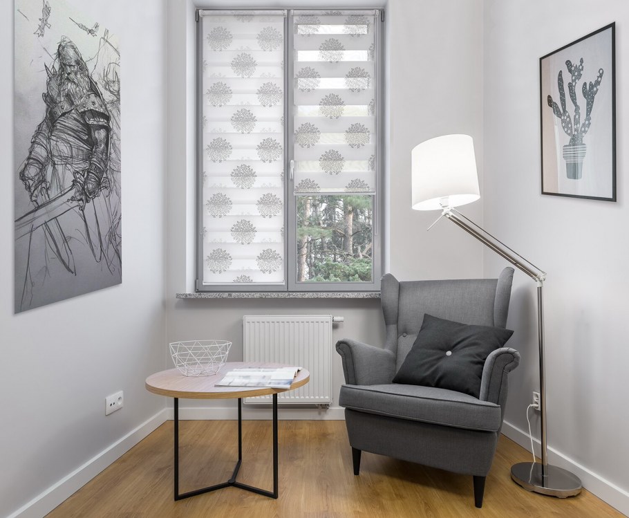 Штора рулонная день-ночь MIAMOZA Paris 70x160 см, цвет молочный