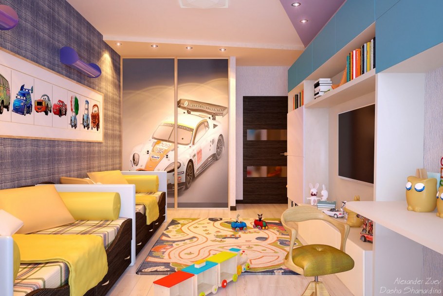 Планировка детской для двух мальчиков