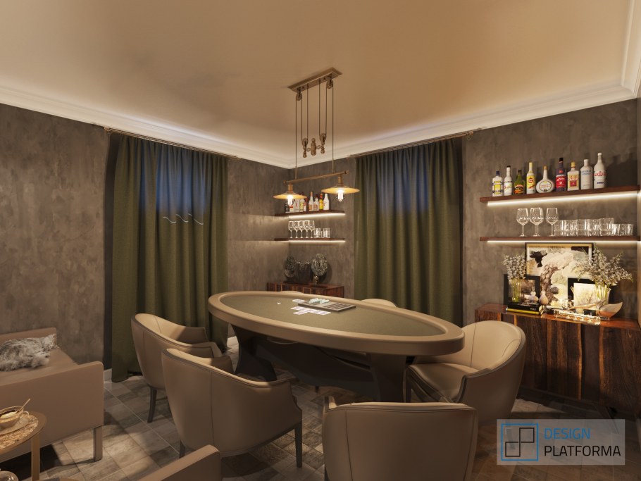 Гостиная таунхаус 220 кв2