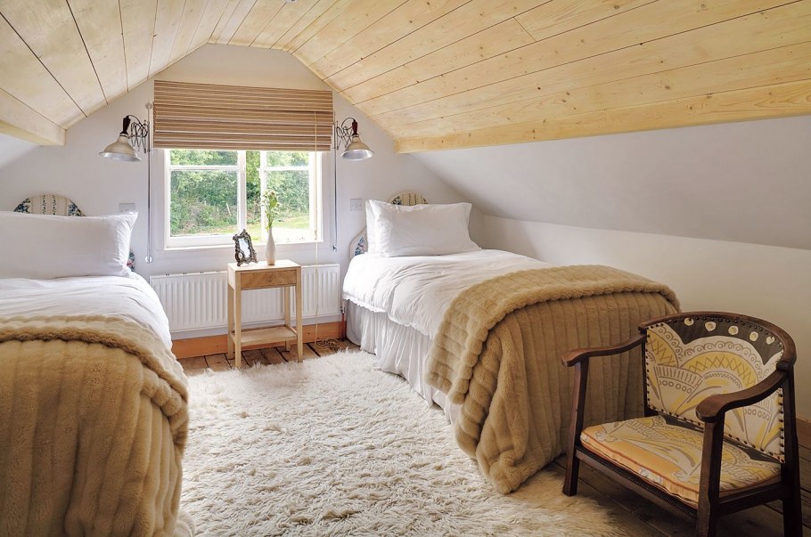 Мансардная комната в стиле лофт