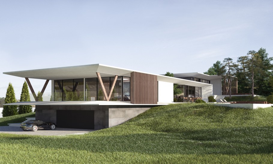 ЭКОДОМ С плоской кровлей