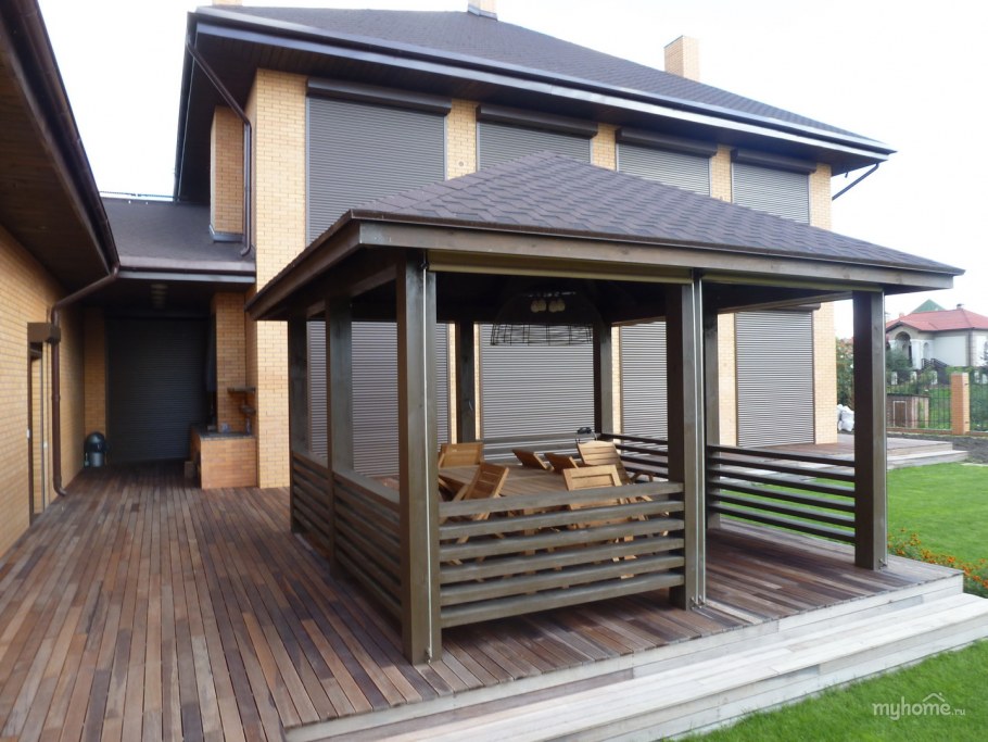 Беседка из клееного бруса