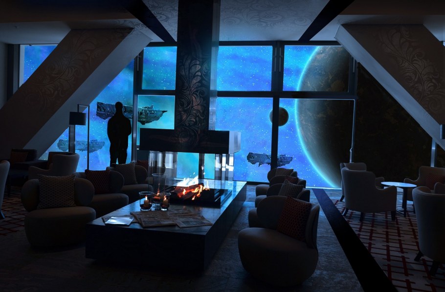 Интерьер квартиры в стиле космического корабля