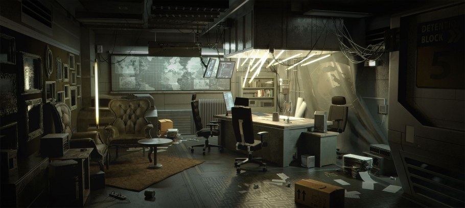 Офис в стиле киберпанк