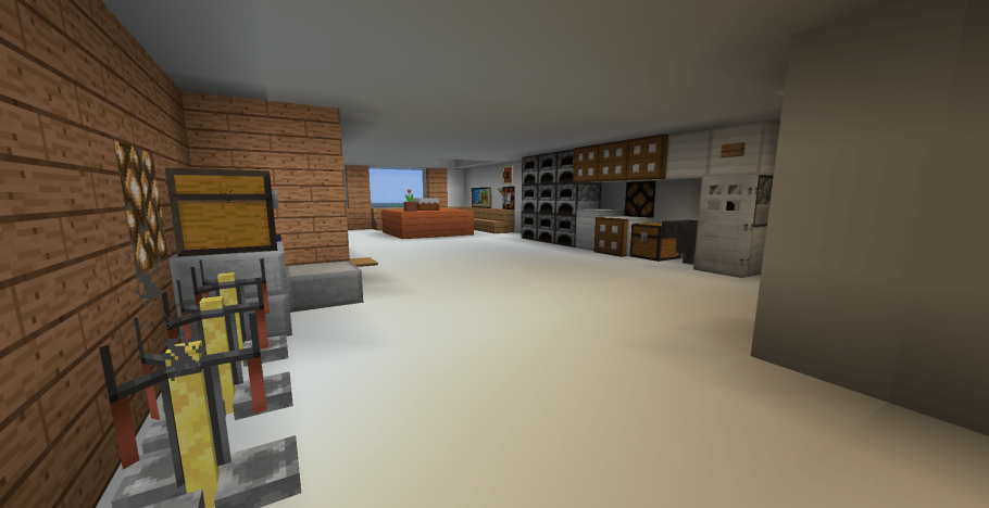 Дом с механизмами в майнкрафт