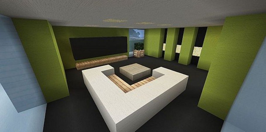 Кровать в стиле хайтек в МАЙНКРАФТЕ