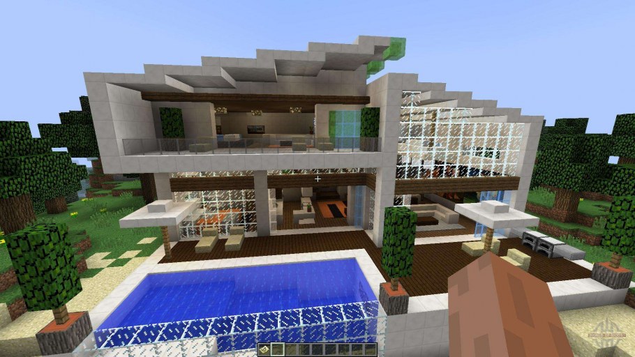 Модерн Хаус в МАЙНКРАФТЕ 1.1.5 С беседкой