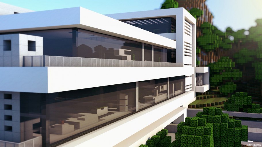 Дом для выживания в майнкрафт хайтек