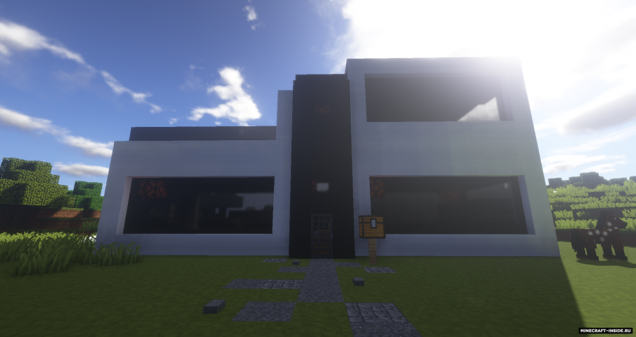 Особняк Модерн в майнкрафт