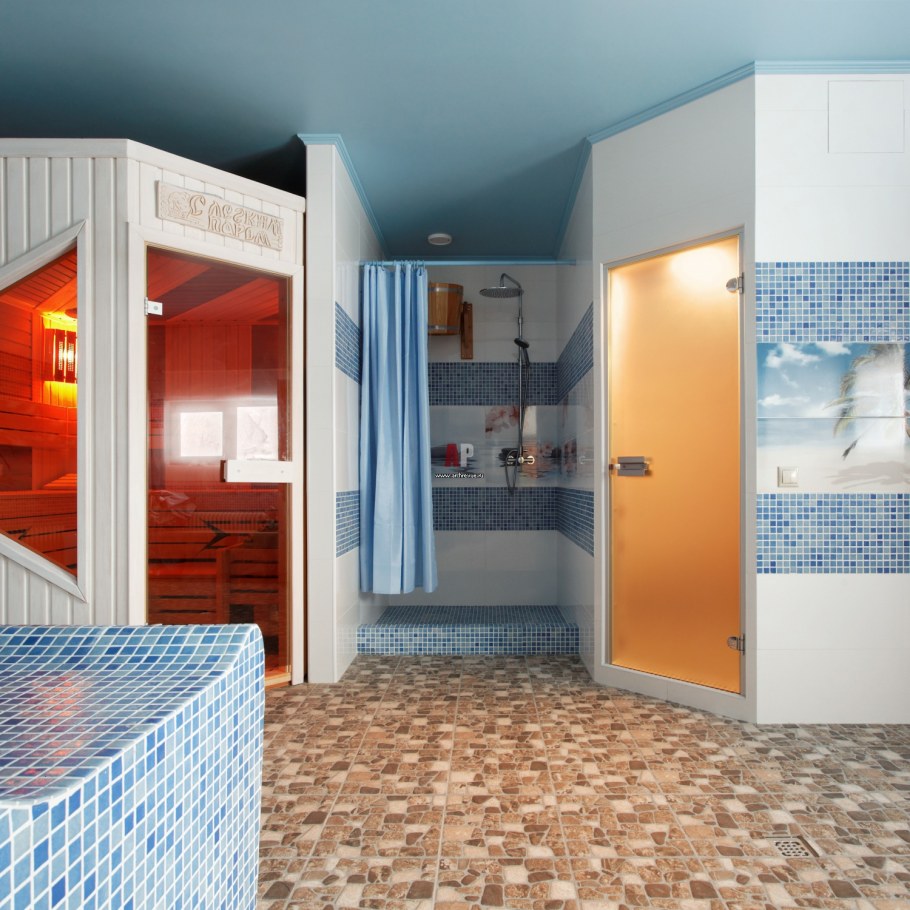 Ванная в морских тонах