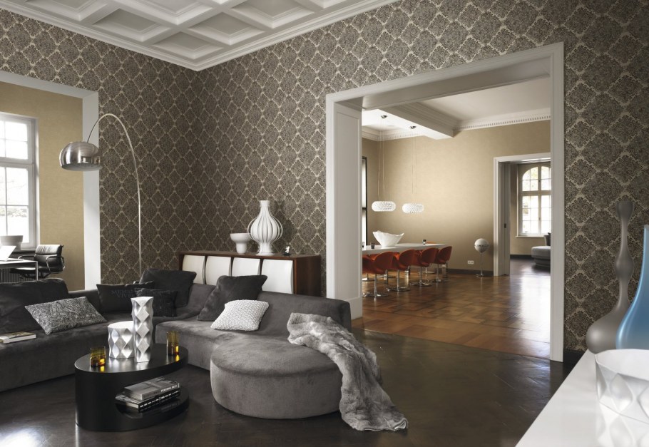 Черный паркет в интерьере