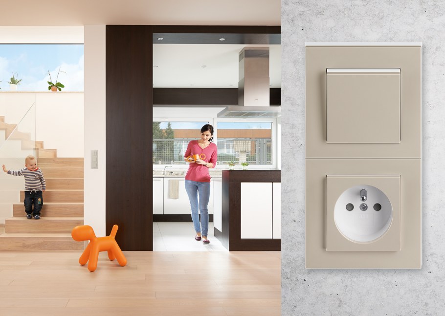 Розетки ABB Levit в интерьере