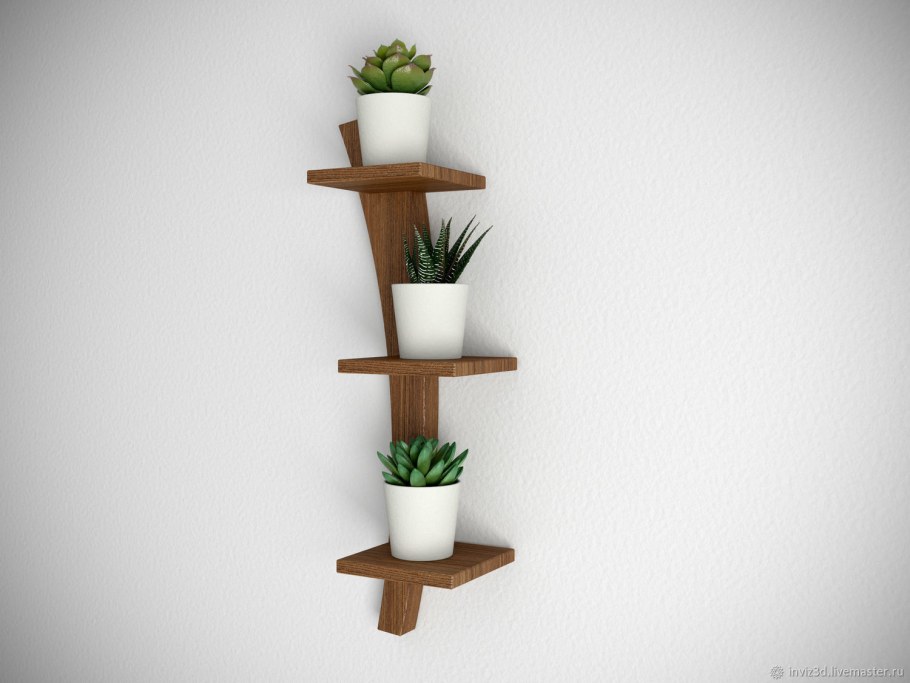 Подставка для цветов на стену