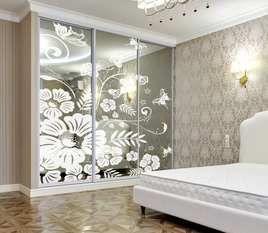 Шкаф купе с узорами