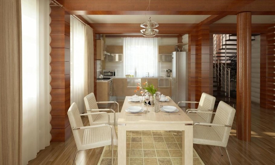 Расстановка мебели кухня гостиная