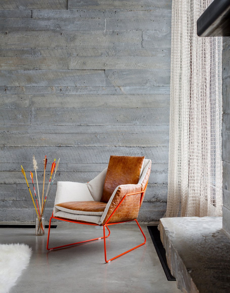 Бетонные стены в интерьере