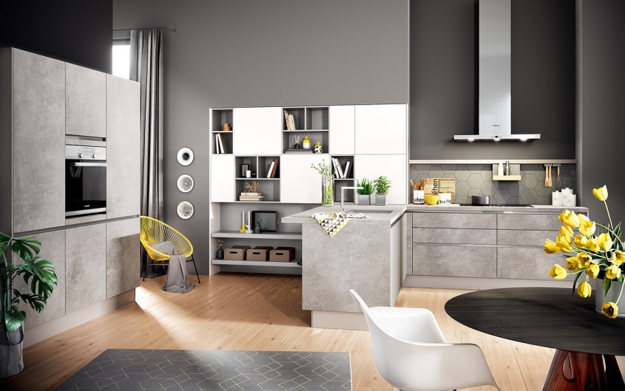 Кухня фасады бетон