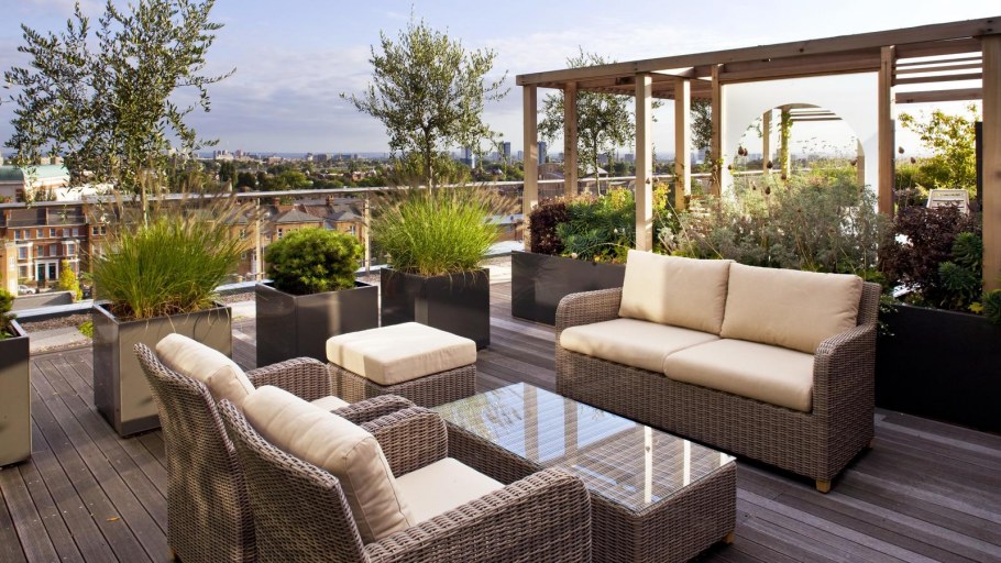 Растения на террасе