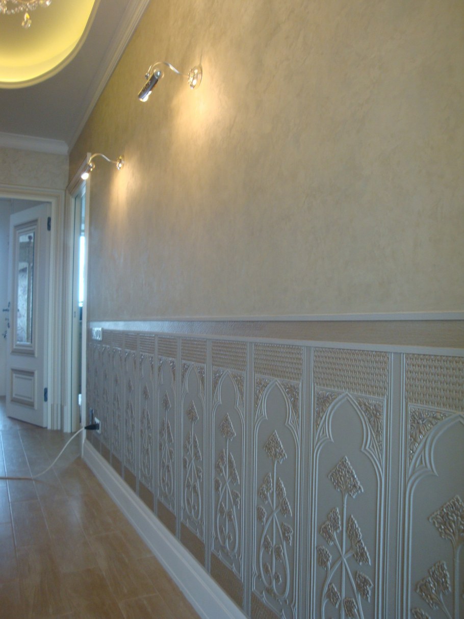 Декоративная штукатурка в светлых тонах