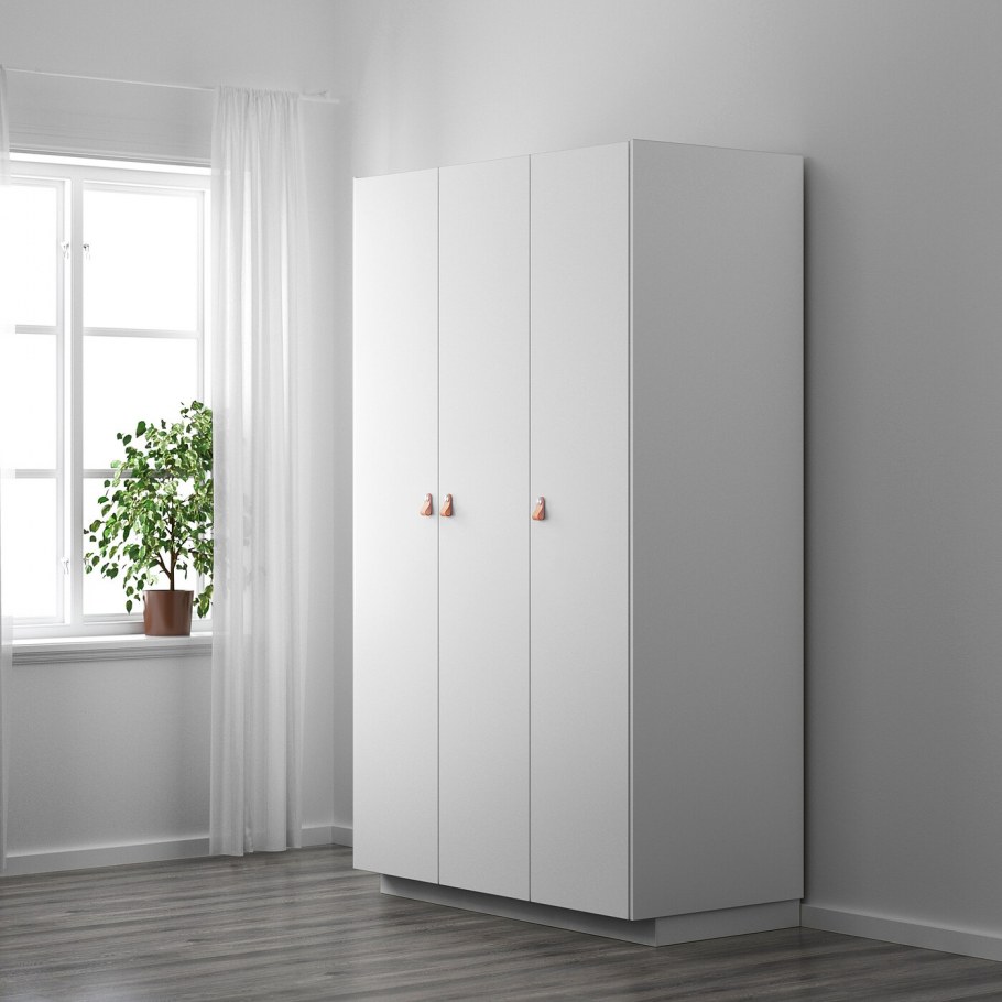 ПАКС гардероб, белый/Хасвик бе