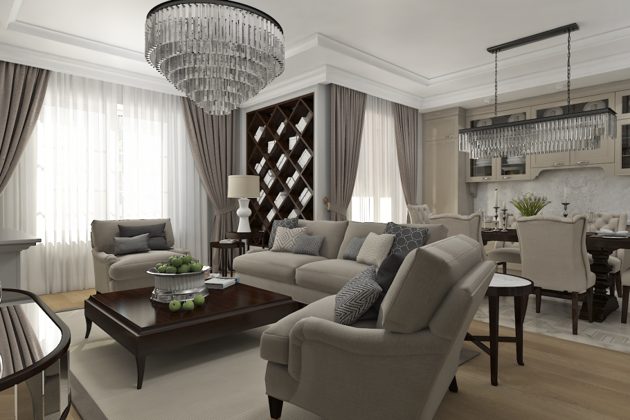 Дизайн проект квартиры ЖК английский квартал