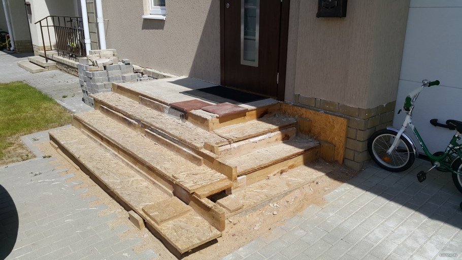 Бетонная основа для крыльца