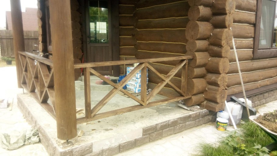 Обшивка веранды елочкой