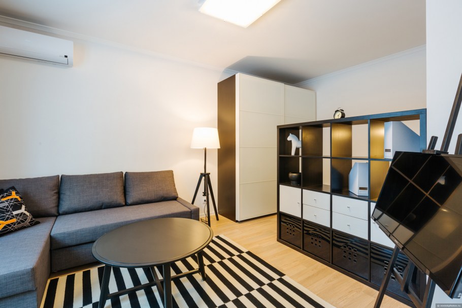 Интерьер однокомнатной квартиры в пике