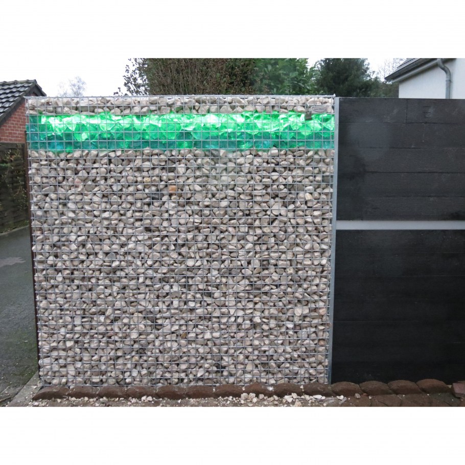 Забор из габионов и эрклез