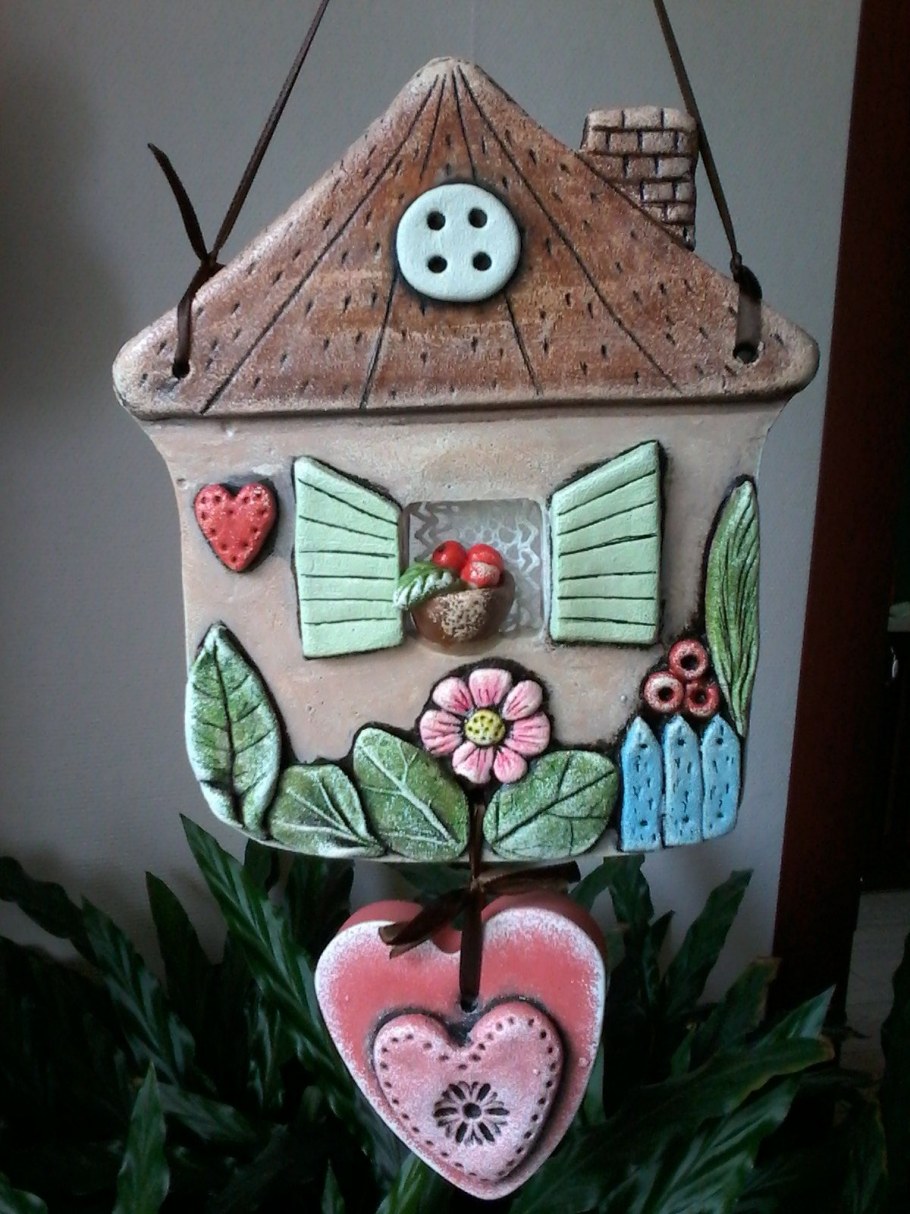 Поделки из соленого теста домики