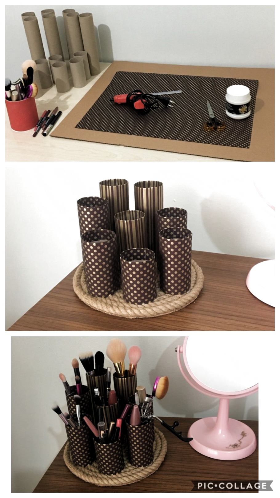 Органайзер для канцелярии из втулок