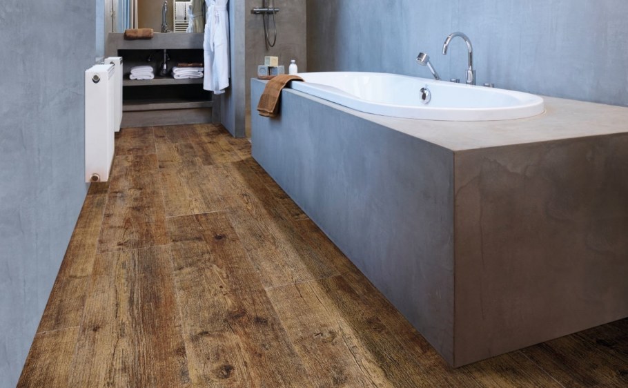 Кварц виниловый ламинат в санузел