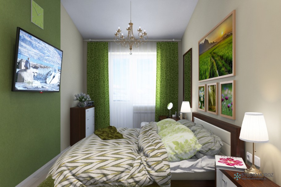 Маленькая зеленая спальня